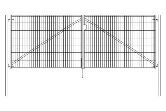 картинка Ворота Light NoLock 1,53х4,0 RAL 6005 Центр Кровли