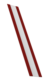 картинка Крепежная планка жалюзи Milan, Milan Slim, Tokyo 0,45 PE RAL 3011 коричнево-красный (2м) Центр Кровли