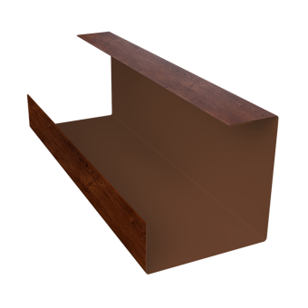 картинка Планка угла внутреннего составная нижняя 0,45 Print Elite Cherry Wood TwinColor (3м) Центр Кровли