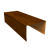 Крышка для забора из сайдинга (Квадро брус, Вертикаль) 0,45 Print Premium Golden Wood Intense FTC (3м) Центр Кровли