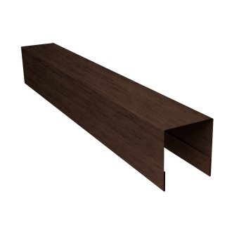 картинка Планка боковая для забора из сайдинга (Блок-хаус new) 0,45 Print-Double Premium Antique Wood (3м) Центр Кровли