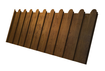 картинка Профнастил С8A v01 фигурный 0,45 Print Premium с пленкой Golden Wood Fresh TwinColor Центр Кровли