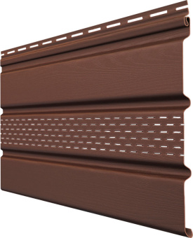 картинка Софит Classic Grand Line частично перфорированный шоколадный (3,0м) Центр Кровли