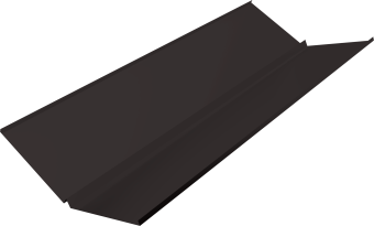 картинка Планка ендовы нижней с компенсатором Grand Line 0,5 Atlas X с пленкой RR 32 темно-коричневый (3м) Центр Кровли