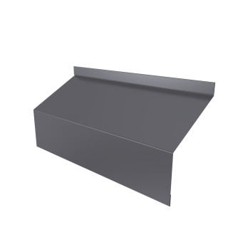 картинка Ламель забора жалюзи Milan/Milan new стартовая/финишная для калиток и ворот 0,5 PE RAL 7004 сигнальный серый Центр Кровли