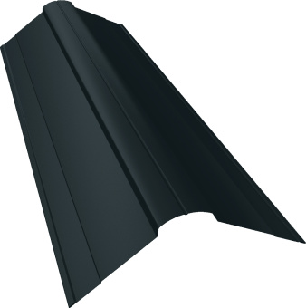 картинка Планка конька фигурного 100х100 Grand Line 0,5 Drap ТХ RAL 7016 антрацитово-серый (3м) Центр Кровли