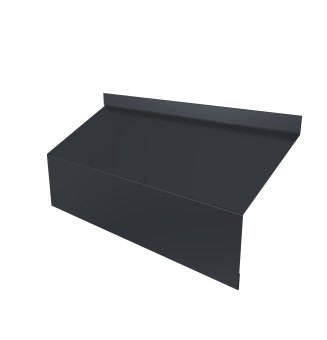 картинка Ламель забора жалюзи Milan/Milan new стартовая/финишная для калиток и ворот 0,5 Drap TX RAL 7024 мокрый асфальт Центр Кровли