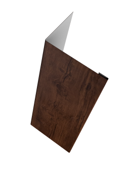 картинка Нащельник (для калиток и ворот) 25х35 жалюзи Milan, Tokyo, Palermo 0,45 Print-Double Premium Cherry Wood Fresh (L1,68) Центр Кровли