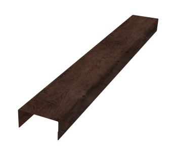 картинка Крышка забора для горизонтального монтажа штакетника 0,45 Print-Double Premium Antique Wood (3м) Центр Кровли