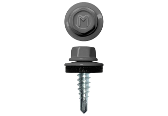 картинка Саморез по металлу Daxmer 4,8х19 RAL 7004 (250) сверло №2 Центр Кровли
