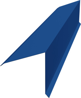 картинка Планка конька односкатной кровли 160х160 Grand Line 0,7 ПЭ с пленкой RAL 5005 сигнальный синий (2м) Центр Кровли