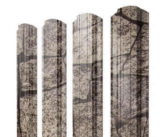 картинка Штакетник Прямоугольный фигурный 0,45 Print Elite King Stone TwinColor Центр Кровли