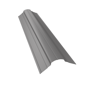 картинка Планка конька фигурного 70x70 0,45 PE с пленкой RAL 7004 сигнальный серый (2м) Центр Кровли