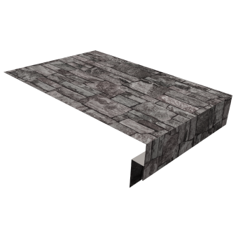 картинка Планка околооконная сложная 250х50х18 (j-фаска) 0,45 Print Elite Fine Stone TwinColor (3м) Центр Кровли