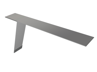 картинка Планка карнизная фальц 130х80 0,5 Satin с пленкой RAL 9006 бело-алюминиевый (3м) Центр Кровли