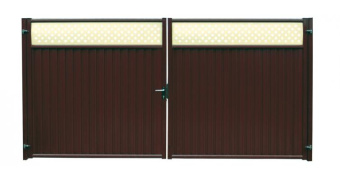 картинка Ворота Estet Plus 2,4х3,6 RAL 8017/1014 Центр Кровли