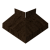 Угол отлива внешний 50 0,45 Print Elite с пленкой Antique Wood TwinColor Центр Кровли