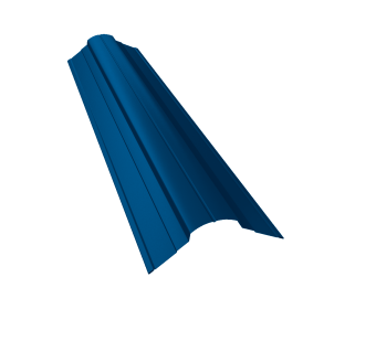 картинка Планка конька фигурного 70x70 0,5 Satin с пленкой RAL 5005 сигнальный синий (3м) Центр Кровли