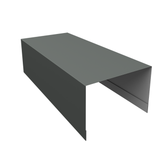 картинка Крышка для забора из сайдинга ЭкоБрус 0,45 PE RAL 7005 мышино-серый (2,5м) Центр Кровли