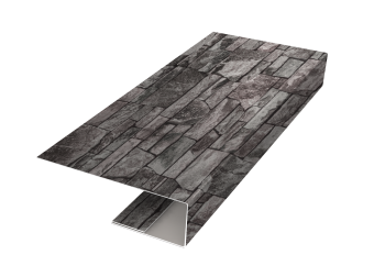 картинка J-Профиль 12мм 0,45 Print Elite Fine Stone TwinColor (3м) Центр Кровли