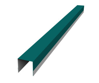 картинка Планка вертикальная обратная для горизонтального монтажа штакетника 0,45 PE RAL 5021 водная синь (2,5м) Центр Кровли