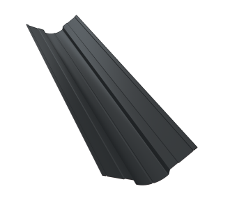 картинка Планка ендовы верхней фигурной 70x70 0,5 GreenCoat Pural BT, matt RR2H3 (RAL 7016 антрацитово-серый) (3м) Центр Кровли