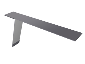 картинка Планка карнизная фальц Grand Line 130х80 0,5 PE с пленкой RAL 7004 сигнальный серый (3м) Центр Кровли