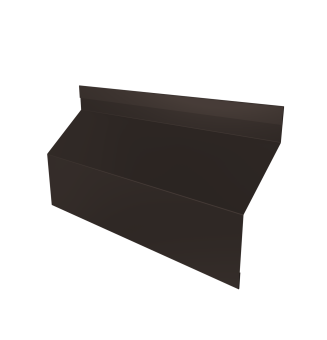 картинка Ламель забора жалюзи Milan Slim стартовая/финишная для калиток и ворот 0,45 Drap RR 32 темно-коричневый Центр Кровли