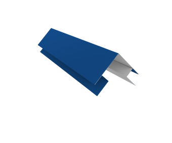 фото Планка угла внешнего сложная Кожуха сегментного 0,5 Satin с пленкой RAL 5005 сигнальный синий (1,2м) Центр Кровли картинка Планка угла внешнего сложная Кожуха сегментного 0,5 Satin с пленкой RAL 5005 сигнальный синий (1,2м) Центр Кровли