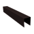 Планка боковая для забора из сайдинга ЭкоБрус 0,45 PE-Double RAL 9005 черный (3м) Центр Кровли