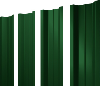 картинка Штакетник П-образный B с прямым резом Grand Line 0,45 PE RAL 6002 лиственно-зеленый Центр Кровли