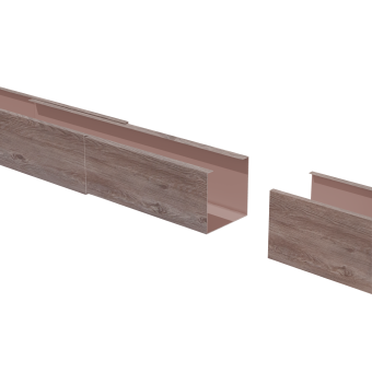 картинка Соединитель профиля для КР Ш50/В50 White Wood Al 0,4 Центр Кровли