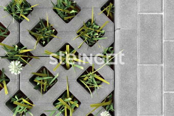картинка Решетка газонная Steingot Моноцвет 600х400х100мм серый полный прокрас Центр Кровли