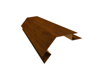 картинка Планка угла внешнего сложного 135 градусов БХ new 0,45 Print Premium Golden Wood Intense FTC (3м) Центр Кровли