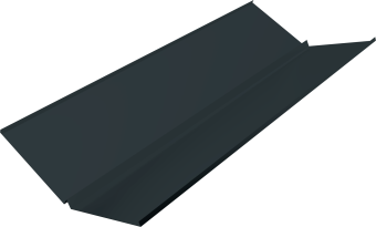 картинка Планка ендовы нижней с компенсатором Grand Line 0,5 Velur X RAL 7016 антрацитово-серый (3м) Центр Кровли