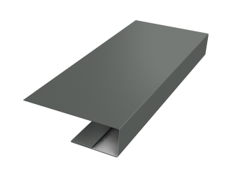 фото J-Профиль 12мм 0,45 PE с пленкой RAL 7005 мышино-серый (3м) Центр Кровли картинка J-Профиль 12мм 0,45 PE с пленкой RAL 7005 мышино-серый (3м) Центр Кровли