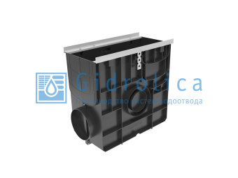 картинка Пескоуловитель Gidrolica Super, DN150/200, E600 пластиковый универсальный для лотков пластиковых DN150 и DN200 (усиленный) (0828) Центр Кровли