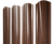 Штакетник Круглый фигурный 0,45 Print Elite Choco Wood TwinColor Центр Кровли