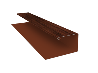 картинка Планка П-образная БХ new 0,45 Print Elite Cherry Wood TwinColor (3м) Центр Кровли