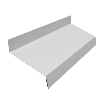 картинка Отлив простой 70 0,5 Satin с пленкой RAL 9003 сигнальный белый (3м) Центр Кровли
