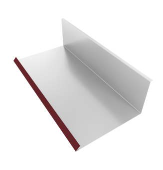 фото Планка примыкания нижняя к трубе 130х240 0,5 Satin Matt RAL 3005 красное вино (3м) Центр Кровли картинка Планка примыкания нижняя к трубе 130х240 0,5 Satin Matt RAL 3005 красное вино (3м) Центр Кровли