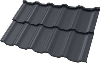 фото Профиль волновой "Квинта Уно" ("Kvinta Uno") 0,45 Drap СТ RAL 7024 мокрый асфальт Центр Кровли картинка Профиль волновой "Квинта Уно" ("Kvinta Uno") 0,45 Drap СТ RAL 7024 мокрый асфальт Центр Кровли