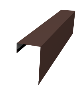 картинка Планка торцевая фасадная фальц 65мм 0,5 Rooftop Бархат RAL 8017 шоколад (3м) Центр Кровли