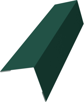 картинка Угол внешний 40х40 Grand Line 0,5 Сатин с пленкой RAL 6005 зеленый мох (3м) Центр Кровли