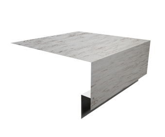 картинка Планка околооконная сложная 250х75х18 (j-фаска) 0,45 Print Elite Snow Wood TwinColor (3м) Центр Кровли