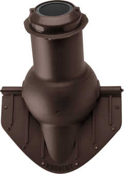 картинка Выход вентиляции коньковый Krovent Pipe-Cone 125 изолированный темно-коричневый Центр Кровли