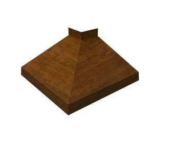 картинка Угол отлива внешний 150 0,45 Print Elite с пленкой Golden Wood TwinColor Центр Кровли