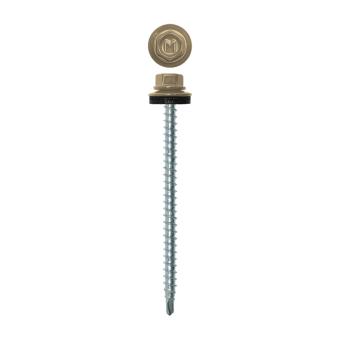 картинка Саморез кровельный Daxmer 4,8х70 (100шт) сверло №1 RAL 1014 Центр Кровли