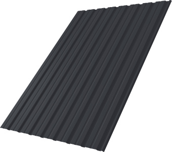 фото Профнастил С10R Grand Line 0,45 Drap СТ RAL 7024 мокрый асфальт Центр Кровли картинка Профнастил С10R Grand Line 0,45 Drap СТ RAL 7024 мокрый асфальт Центр Кровли