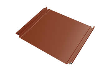 картинка Кликфальц Double Pro Grand Line 0,5 Satin Matt с пленкой на замках RAL 8004 терракота Центр Кровли